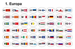 Naklejki flagi państwa na kufry motocyklowe - Europa